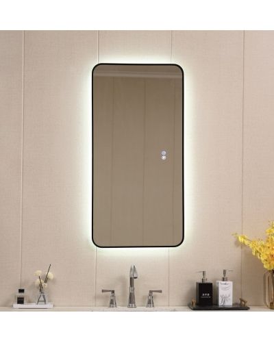 LED Огледало за стена Inter Ceramic - ICL 1851, 50 x 100 cm, черно - 1