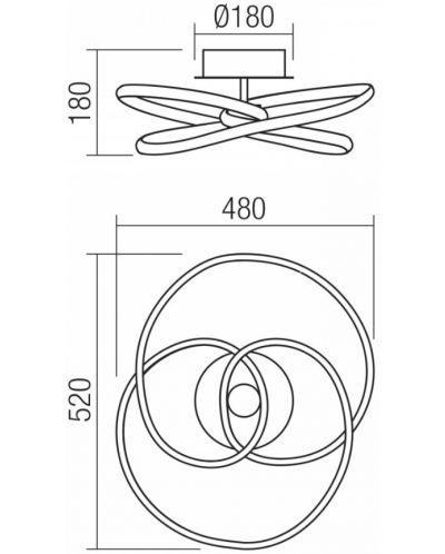 LED Плафон Smarter - Sintra 01-2189, IP20, 40W, димируем, бял мат - 2