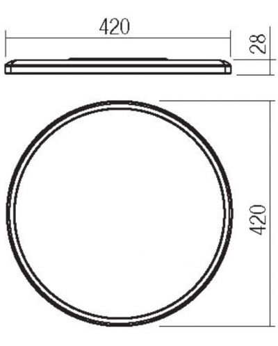 LED Плафон Smarter - Memo 05-944, IP20, 240V, 24W, бял мат - 2