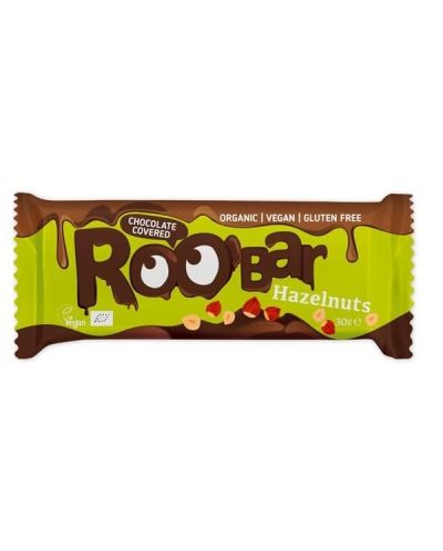 Лешников бар с шоколад, 30 g, Roobar - 1