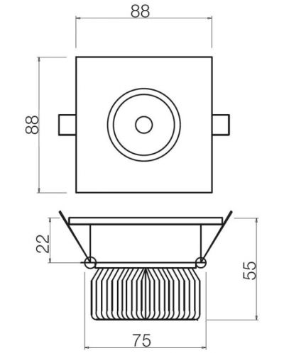 LED Луна за вграждане Smarter - MT 129 70365, IP20, 240V, 5W, бяла - 3