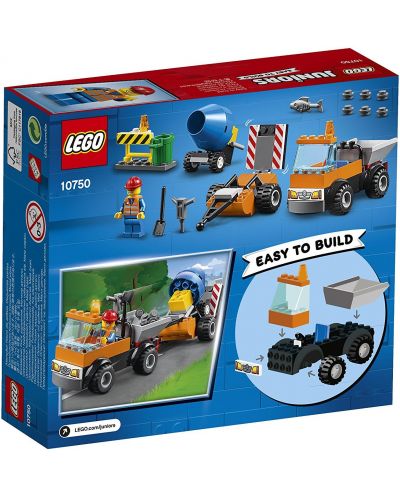 Конструктор Lego Juniors - Камион за пътни ремонти (10750) - 3