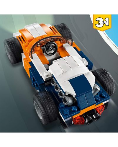 Конструктор LEGO Creator 3 в 1 - Състезателен автомобил, залез (31089) - 6