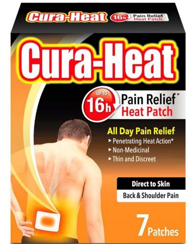 Лепенки при болки в гърба и раменете, 7 броя, Cura-Heat - 1