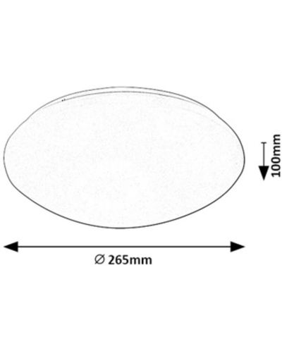 LED Плафон Rabalux - Lucas 71132, IP 44, 12 W, 230 V, бял - 2