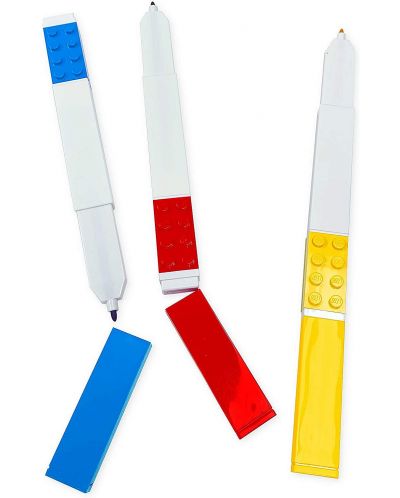 Комплект цветни флумастери Lego - С Lego елементи, 12 броя - 4