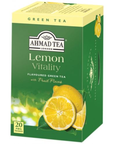 Lemon Vitality Зелен чай, 20 пакетчета, Ahmad Tea - 1