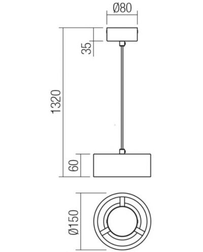 LED Пeндел Smarter - Punkt 01-3101, IP 20, 6 W, черен мат - 2