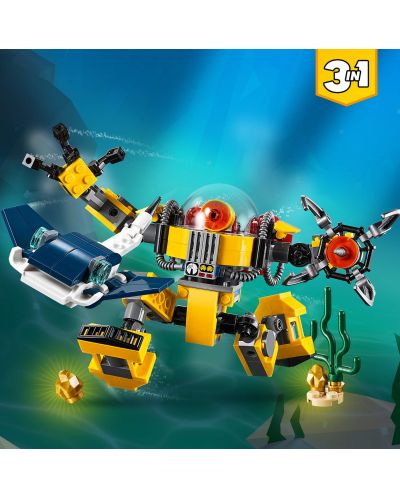 Конструктор LEGO Creator 3 в 1 - Подводен робот (31090) - 5