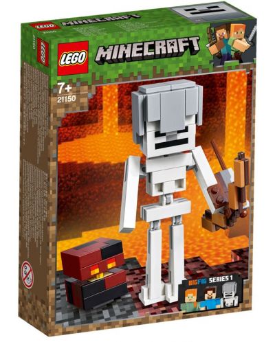 Конструктор Lego Minecraft - Голяма фигурка скелет с куб от магма (21150) - 7