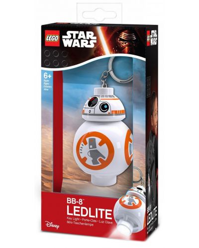 Мини ключодържател Lego Star Wars - BB-8, с LED светлина - 2
