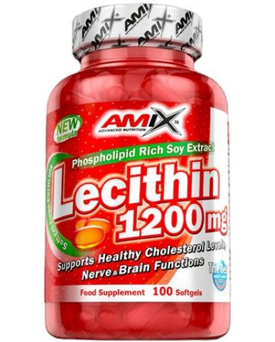 Lecithin, 1200 mg, 100 капсули, Amix - 1