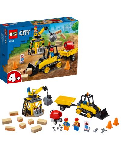 Конструктор Lego City Great Vehicles - Строителен булдозер (60252) - 2