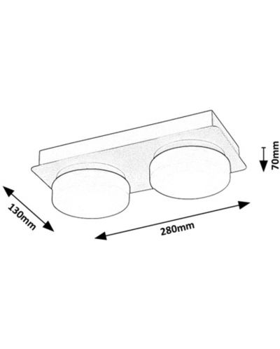 LED Плафон Rabalux - Attichus 75002, IP 44, 11 W, черен мат - 7