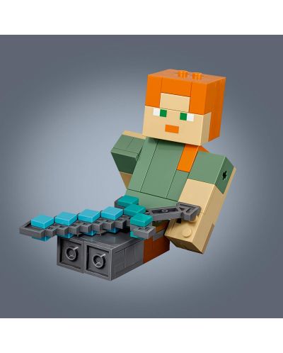 Конструктор Lego Minecraft - Голяма фигурка Алекс с пиле (21149) - 3