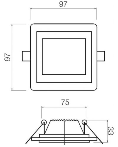 LED Луна за вграждане Smarter - ST 206 70358, 240V, 10x0.5W, бяла - 2