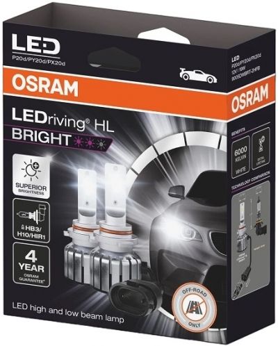LED Автомобилни крушки Osram - LEDriving, HL Bright, HB3/H10/HIR1, 19W, 2 броя - 1