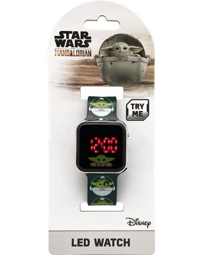 LED часовник Kids Euroswan - Star Wars Yoda - 3