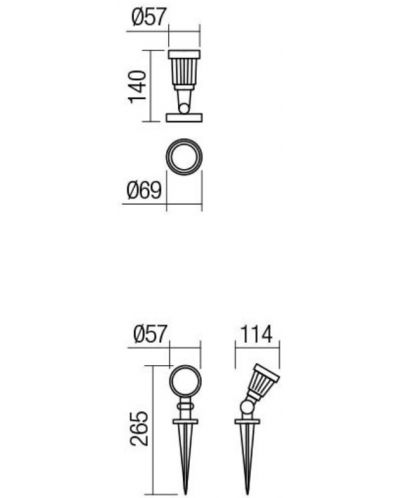 LED Фасаден прожектор Smarter - Tim 9997, IP65, 240V, 5W, черен - 2