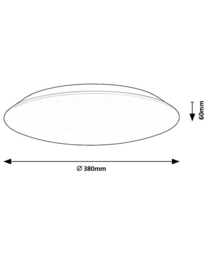 LED Плафон Rabalux - Rorik 71124, IP 20, 24 W, 230 V, бял - 6