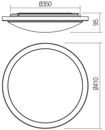 LED Плафон Smarter - Fizz 01-2724, IP44, 240V, 35W, хром - 2