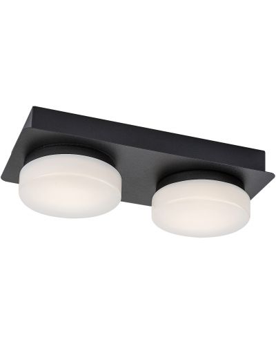 LED Плафон Rabalux - Attichus 75002, IP 44, 11 W, черен мат - 1