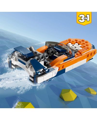 Конструктор LEGO Creator 3 в 1 - Състезателен автомобил, залез (31089) - 5