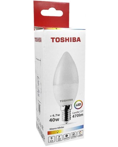LED крушка Toshiba - 4.7=40W, E14, 470 lm, 3000K - 2