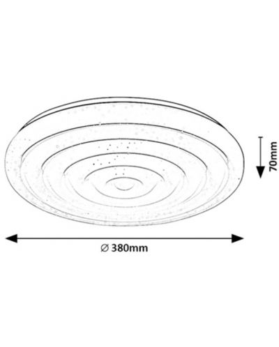 LED Плафон Rabalux - Katina 71017, IP20, 24 W, бял - 8