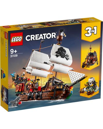 Конструктор 3 в 1 LEGO Creator - Пиратски кораб (31109) - 1