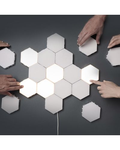 LED панел Omnia - Honeycomb, Touch, IP 20, 1 x 2 W, бял - 2