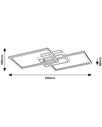 LED Полилей Rabalux - Athelstan, IP20, 40W, черен - 3