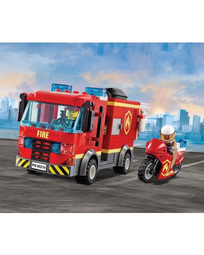 Конструктор Lego City - Спасителна акция от пожар в бургер бар (60214) - 1