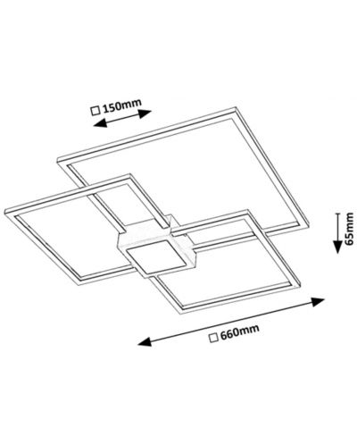 LED плафон Rabalux - Thabita 6868, 38W, 2250lm, 4000K, димируем - 3
