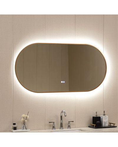 LED Огледало за стена Inter Ceramic - ICL 1833, 60 x 120 cm, златисто - 1