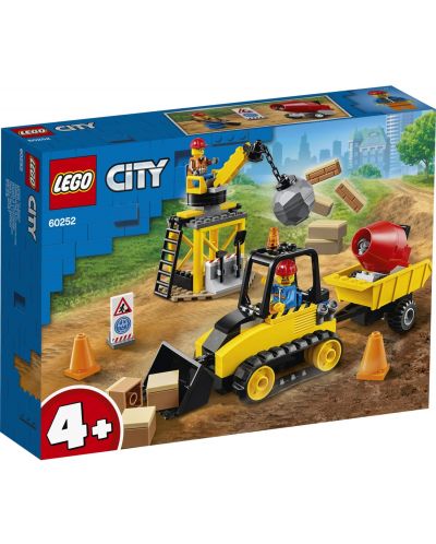 Конструктор Lego City Great Vehicles - Строителен булдозер (60252) - 1