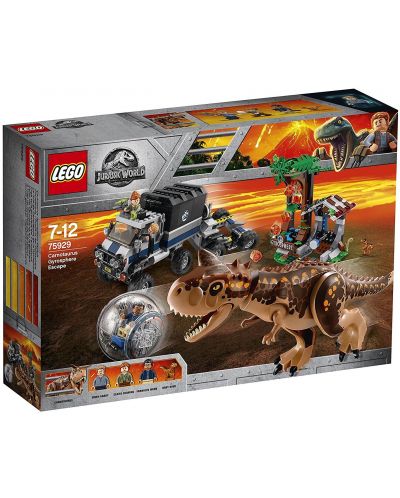 Конструктор Lego Jurassic World - Бягство на карнотавър от жироскопичната сфера (75929) - 1