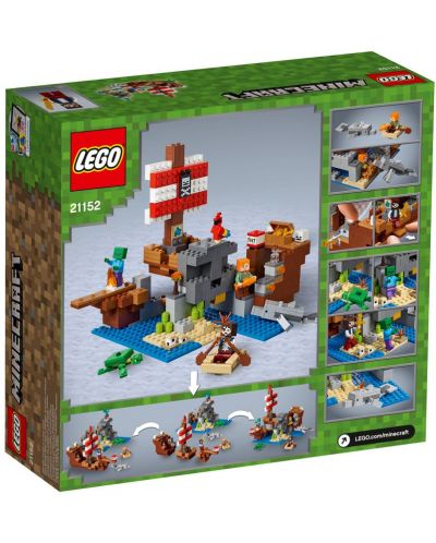 Конструктор Lego Minecraft - Приключение с пиратски кораб (21152) - 8