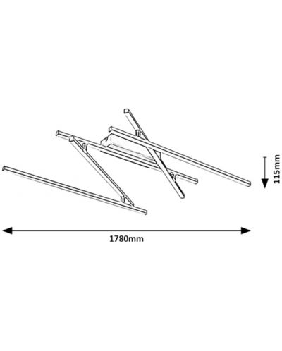 LED Полилей Rabalux - Negan 71020, IP20, 40W, сребрист - 5