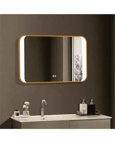 LED Огледало за стена Inter Ceramic - ICL 1824, 60 x 90 cm, златисто - 1