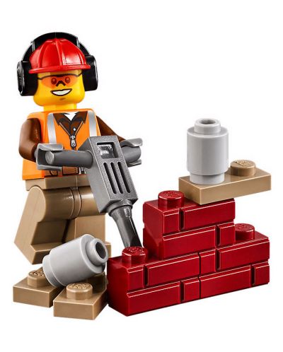 Конструктор Lego City - Камион за почистване на улиците с ремарке и багер (60152) - 2