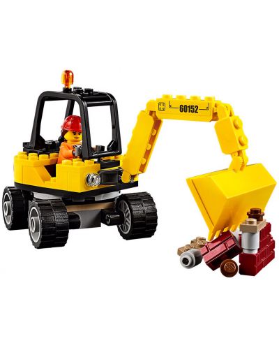 Конструктор Lego City - Камион за почистване на улиците с ремарке и багер (60152) - 7