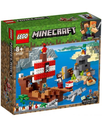 Конструктор Lego Minecraft - Приключение с пиратски кораб (21152) - 1
