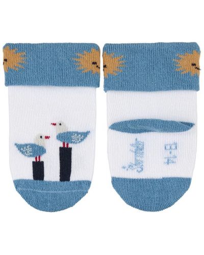 Летни бебешки чорапки Sterntaler - Морски мотиви, 3 чифта, размер 15/16, 4-6 м - 3