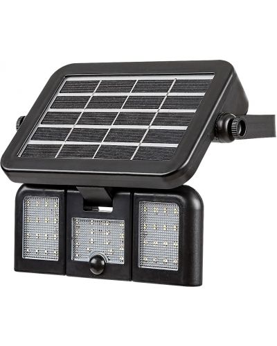 LED соларен аплик със сензор Rabalux - Lihull 77020, IP 44, 9.6W, DC 3.7V, 500lm, 4000k, черен - 2