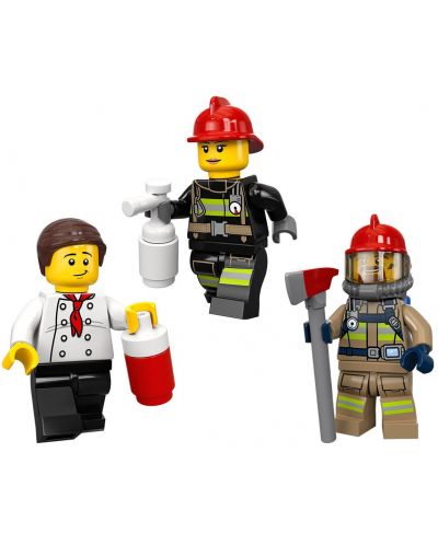 Конструктор Lego City - Спасителна акция от пожар в бургер бар (60214) - 9