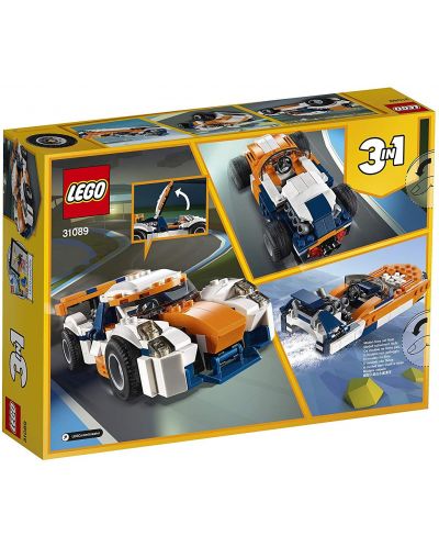 Конструктор LEGO Creator 3 в 1 - Състезателен автомобил, залез (31089) - 8