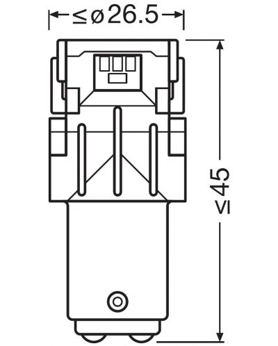 LED Автомобилни крушки Osram - LEDriving, SL, Amber, P21/5W, 1.9W, 2 броя, жълти - 4