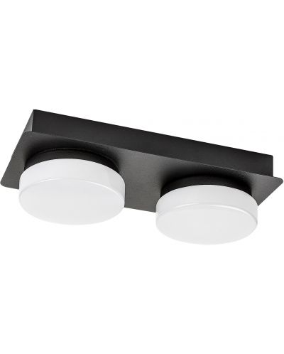 LED Плафон Rabalux - Attichus 75002, IP 44, 11 W, черен мат - 2