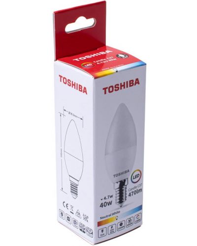 LED крушка Toshiba - 4.7=40W, E14, 470 lm, 4000K - 2